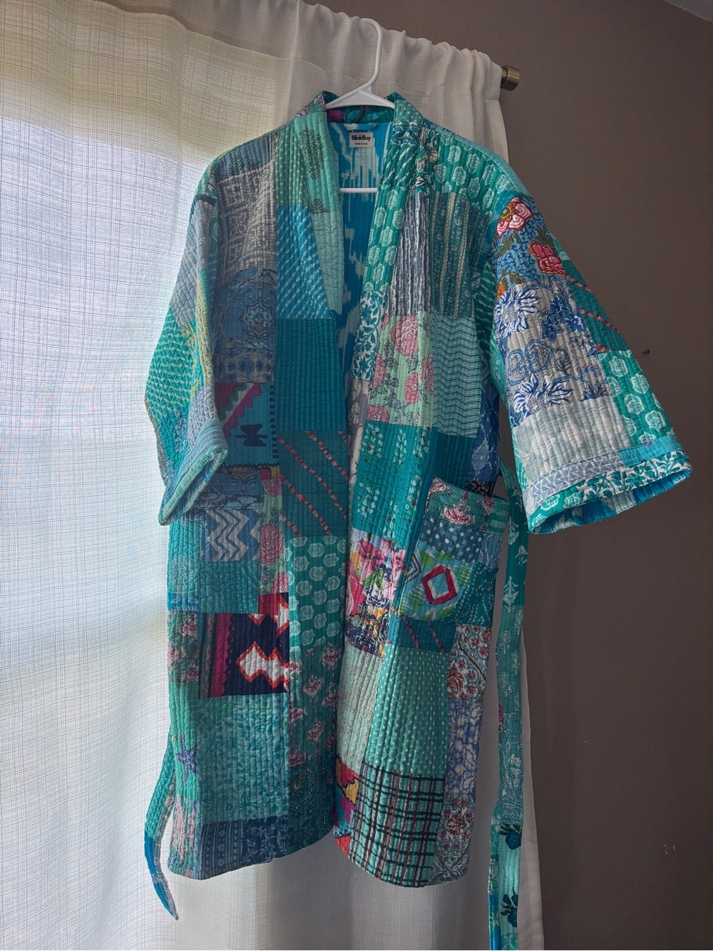 Patchwork Turquoise Kantha-Style